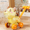 Outdoor Fun Game Electric Animal Stroller Push Cart Kids Sensory Toy Summer Multi Hole LED Soap Plastic Bubbles Make Machine Gun