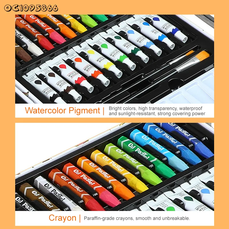 Wholesale Custom Color Pencil Crayons Watercolor Painting of Drawing Tools and Materials Montessori Educational Toys for Kids