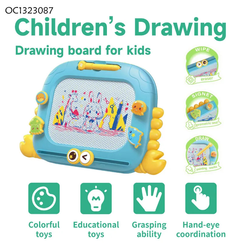 Montessori Educational Animal Themes Toys Recycled Plastic Cartoon Toys Wholesale Magnetic Drawing Board for Kids