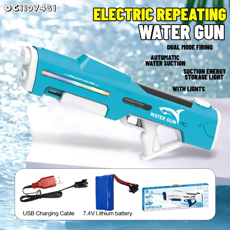 Summer Outdoor High-Capacity Electric Continuous Shoot China Waterproof Kids' Rechargeable Toy Water Gun