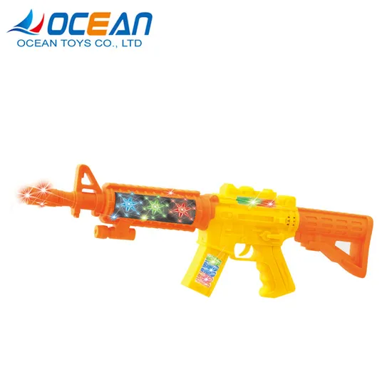 High Quality Boys Pretend Soldier Plastic Electric Realistic Gun Toys with 3D Light