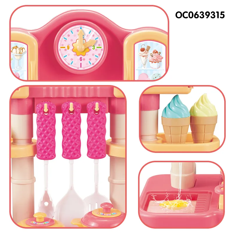 Wholesale Girls Mini Kitchen Playset Pretend Play Home Cooking Tool Toys for Kids