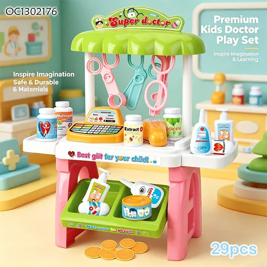 Educational Baby Children Game Role Play Tools Interactive Creative Hospital Montessori Doctor Set for Kids