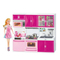 Wholesale Kids Pretend Kitchen Play Set Plastic Doll Furniture and Doll Cabinet Toy with Music and Light