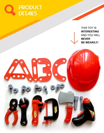 Children Pretend Fire Control Set Plastic Firefighting Tool Toy with Fireman Helmet Hat