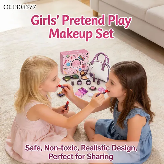 New Trending Hot Selling Cute Little Beauty Tools and Accessories Makeup Items Cosmetic Tool Toy for Girls with Makeup Bag Custom Logo