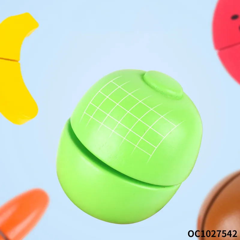 Wholesale Baby Gifts Learning Wooden Educational Toddler Kitchen Fruit Vegetable Cutting Toy Kitchen