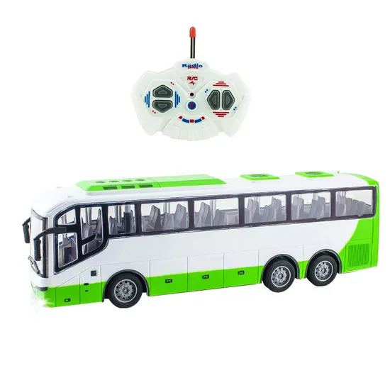 Wholesale 1: 30 Scale 4 Channels Mini Plastic City Remote Control Bus Toy Car