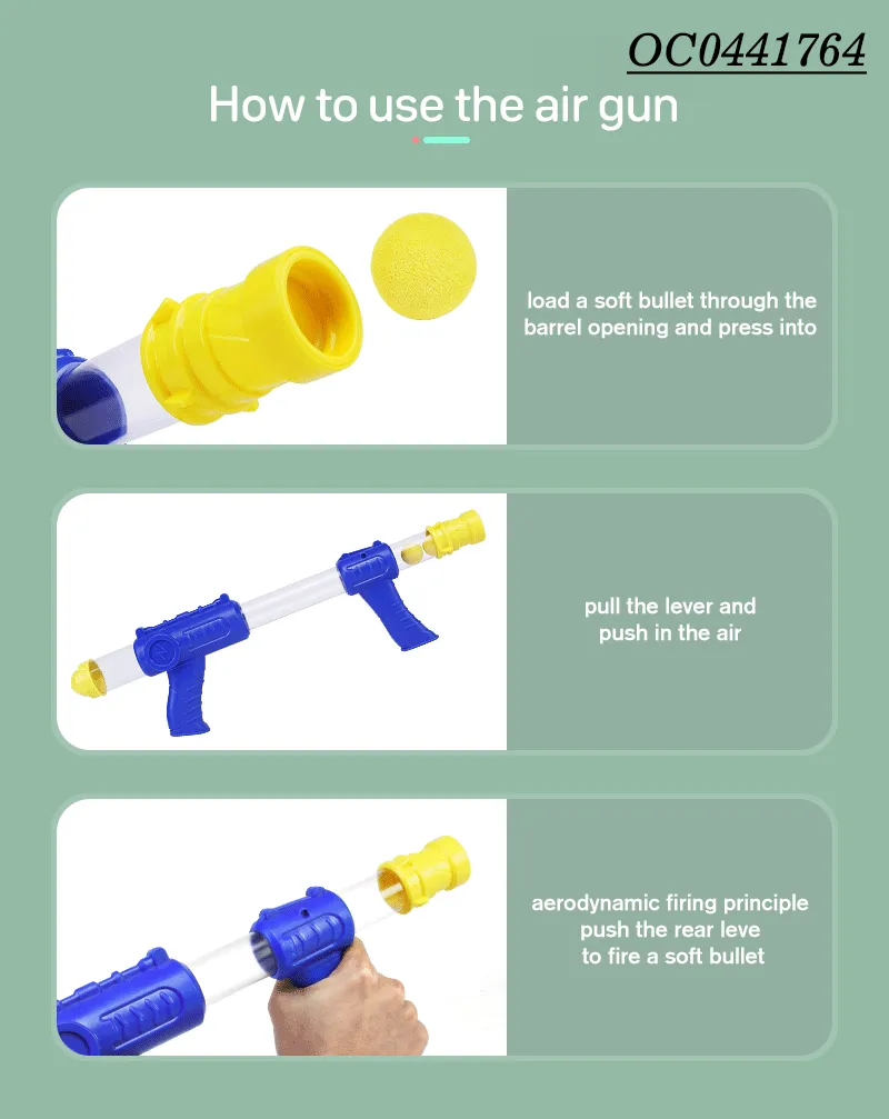 Funny Shooting Ducks Feeding Game Foam Rubber Soft Ball Gun Toy for Kids