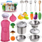 Wholesale Best Kids Girls Toys Steel Kitchen Tool Cooking Set Vegetable Fruit Food Toys
