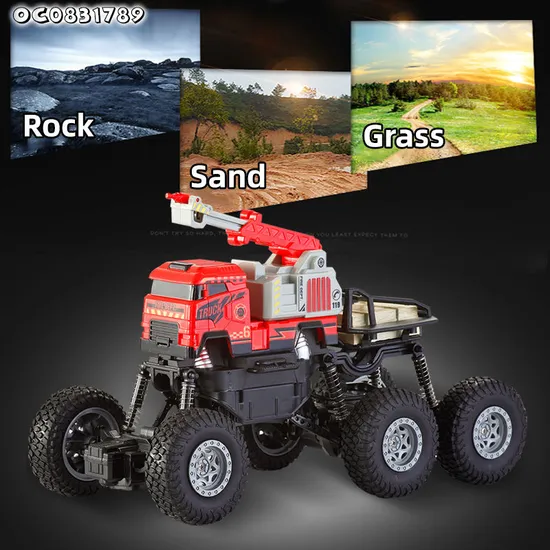 6 Wheels Remote Control Cars and Wholesale Small City Rescue Red Fire Engine Truck 1: 16 Toy