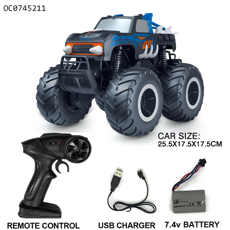 Wholesale 1: 16 Cool Land and Water Big Remote Control RC Offroad Stunt High Speed Car