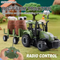 Plastic Transport Wooden Barrel Children RC Car Toys Small RC Farm Tractor Remote Control with Farm Toy