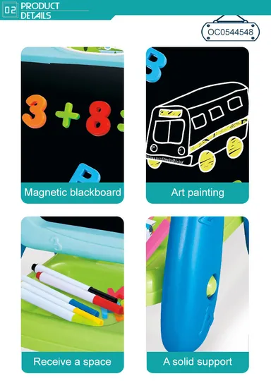 Montessori Plastic Toy Activity Learning Table Magnetic Writing Children Popular DIY Drawing Board