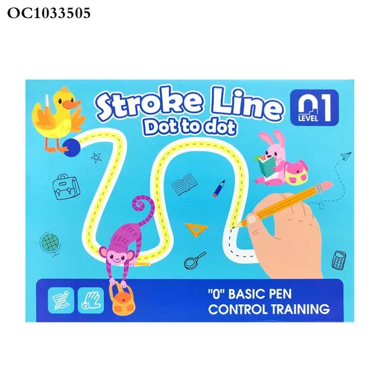 Montessori First Learn to Write Stroke Control Line Book Set Kids Learning Materials Early Education Creative Toy for Children