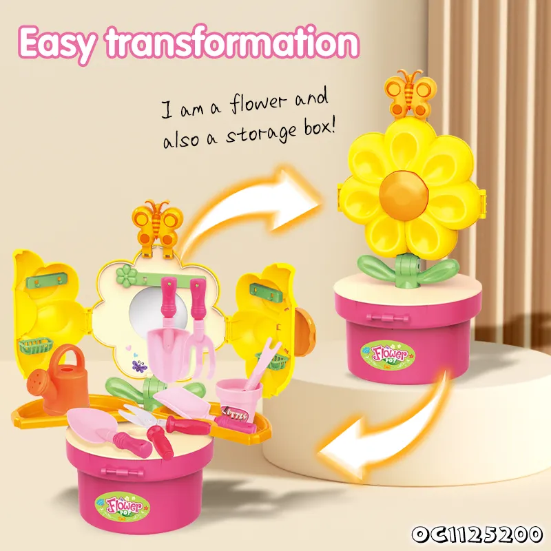 Preschool Educational Toys Plastic Garden Tool Kids Shovel Garden Toys Sand and Water Games with Exquisite Storage Tool Box Set
