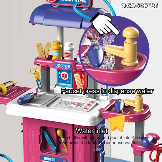 Girls Promotional Gift Wholesale High Quality Interactive Medical Set Pretend Play Doctor Tool Kits Toy for Children