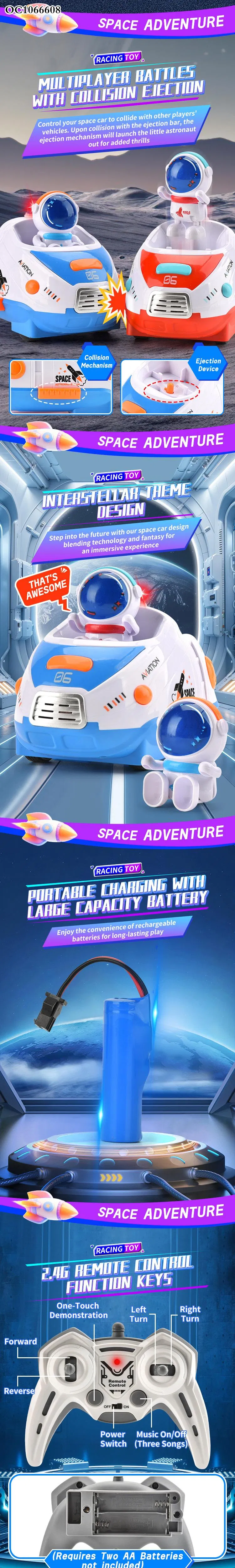 Wholesale 360 Degree Rotating Light Music RC Space Bumper Stunt Drift Cars Racing Remote Control Toys Car for Kids