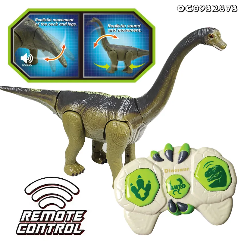 Hot Selling Life Size 2.4GHz Remote Control Simulation Walking RC Dinosaur Plastic Brachiosaurus Model Toys for Kids Children