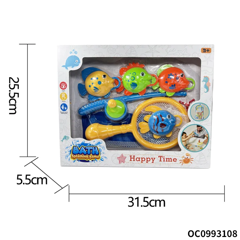 Wholesale Montessori Magnetic Realistic Plastic Fishing Toys Bath Game DIY Kit Baby Water Game