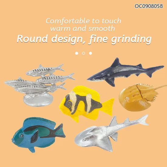 Wholesale Fishing Animal Play Cute PVC Swimming Toy Fish Educational Toys for Kids