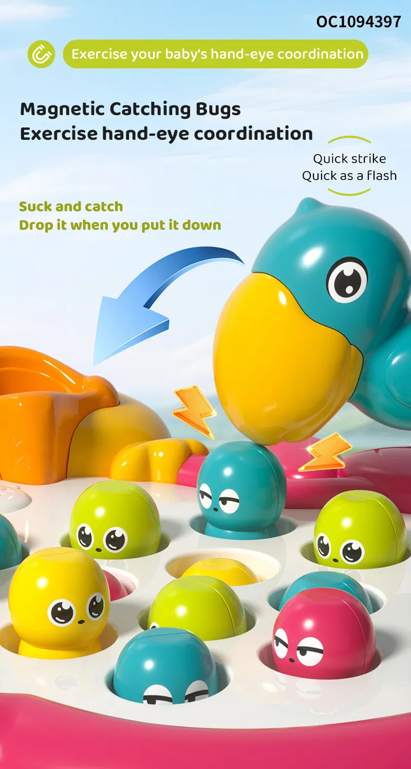 Wholesale Montessori Game Baby Interactive Board Games Electric Fishing Toys for Kids with Music