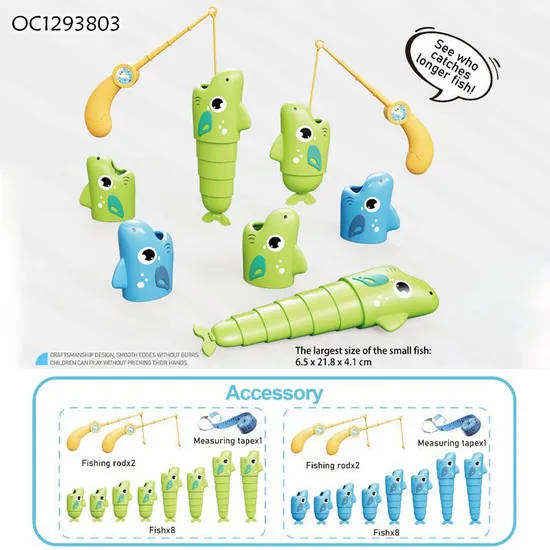 Montessori Magnetic Friendly Material Water Play Fish Catching Toys Kids Interactive Game