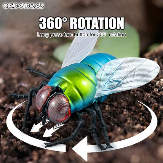 Wholesale 360 Degrees Mini RC Flying Remote Control Insect Model Animal Toy with LED Lighting