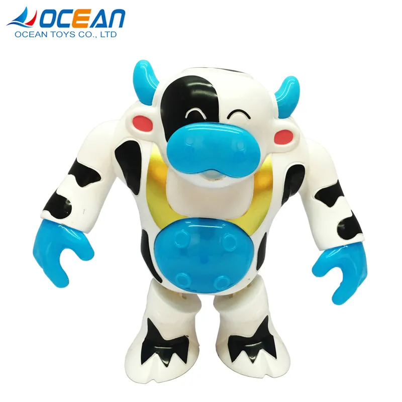 Wholesale Electric Popular Battery Operated Small Cow Plastic Dancing Animal Toys with Music