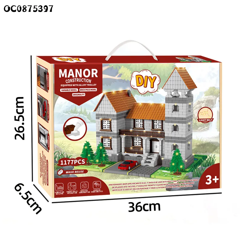 Wholesale Educational 3D Montessori House Building Blocks Model Toy for Kids
