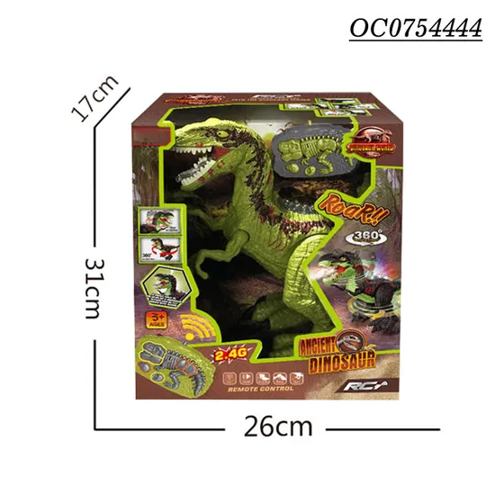 Kids 2.4G Simulation Cool Remote Control RC Spray Mist Walking Dinosaur Toy