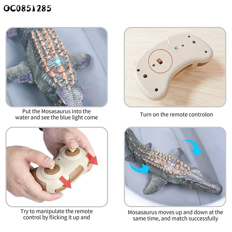 Hot Sale Water Spray Customized Swimming Toys Water Games Remote Control Animal Dinosaurs Toy for Kids Adult RC Toy Swimming Pools