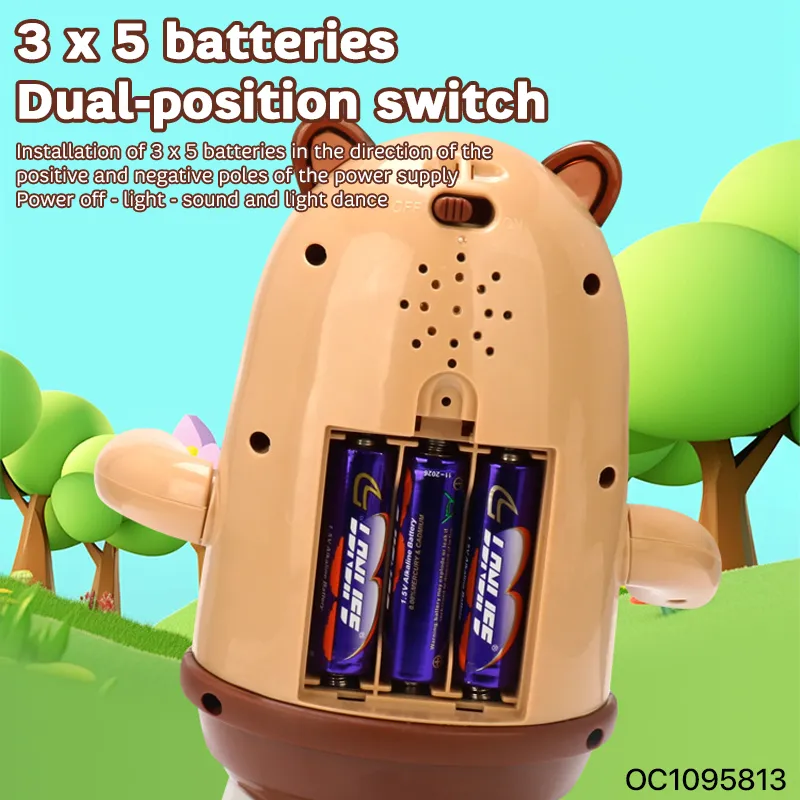 Wholesale Hot Selling Children and Baby Electronic Kids Sensory Dancing Animal Kapibala Musical Light Toys
