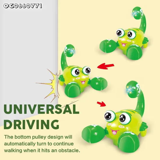 Wholesale Baby Battery Operated Sensory Musical Plastic New Arrival Walking Electric Animals Toys with Light