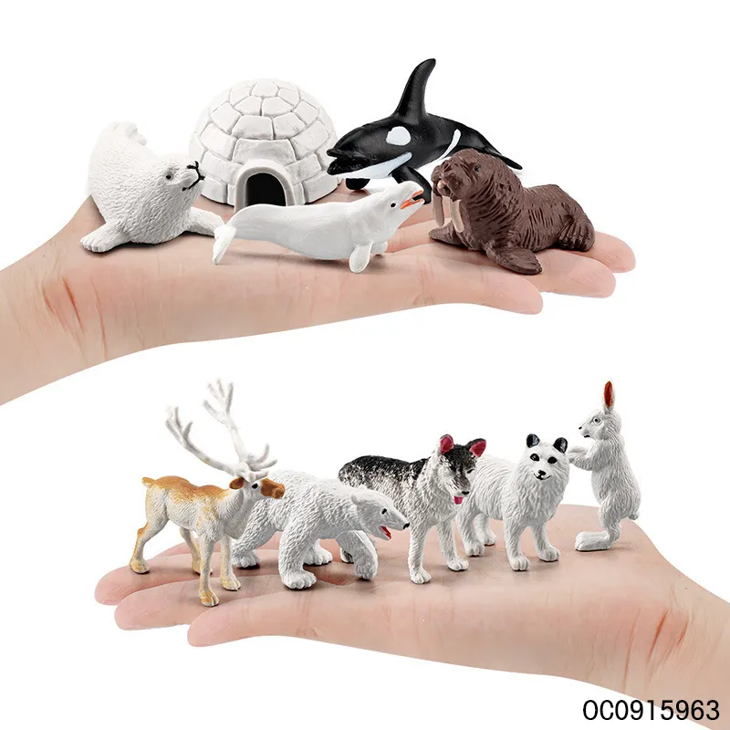 Wholesale Popular Educational Plastic Zoo Wild Animal Model Sets PVC Mini Toys