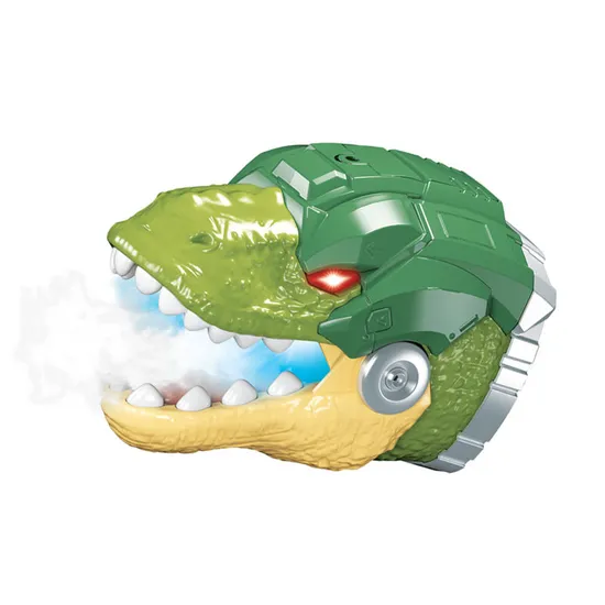 Wholesale Animal Spray Flash Light Music Dinosaur Head Pretend Plastic Dinosaur Toy for Kids