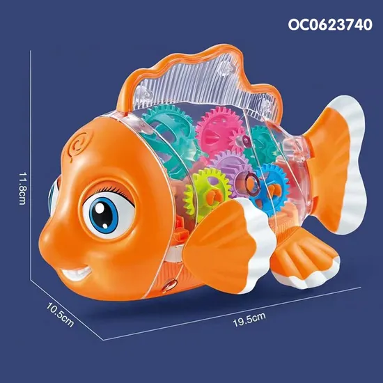 Wholesale Hot Selling Battery Operated Unique Electric Electronic Fish Toy with Light Music