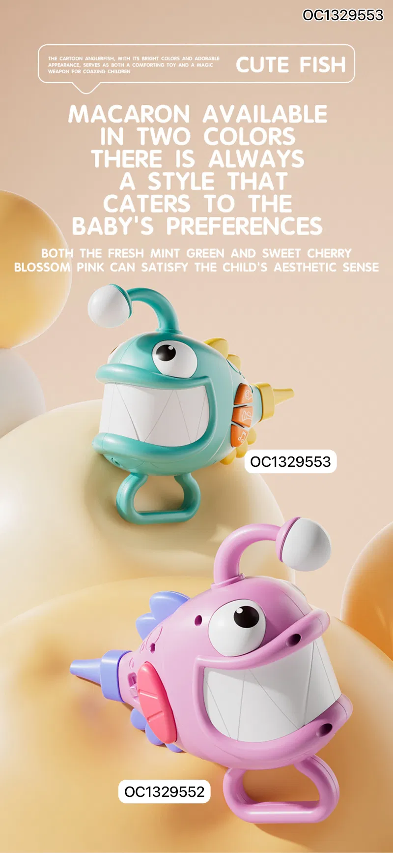Wholesale Battery Operated Animal Fish Musical Light up Baby Learning Electric Educational Toys