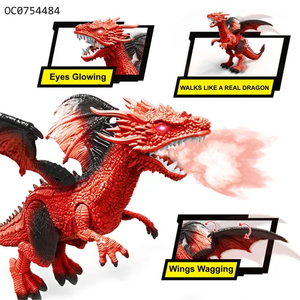 Remote Control Wholesale Plastic Sound Light RC Dinosaur Walking Emulational Model Toys for Kids