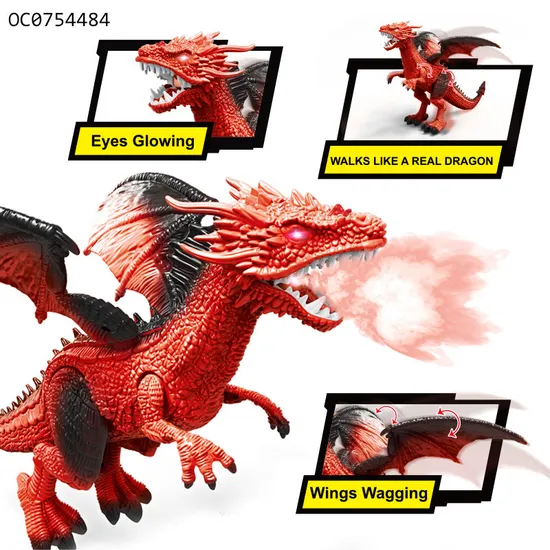 Remote Control Wholesale Plastic Sound Light RC Dinosaur Walking Emulational Model Toys for Kids