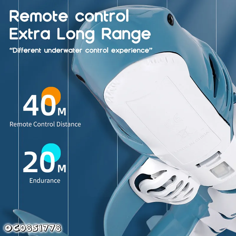 Wholesale Water Outdoor Animal RC Waterproof Remote Control Shark Toy for Swimming Pools