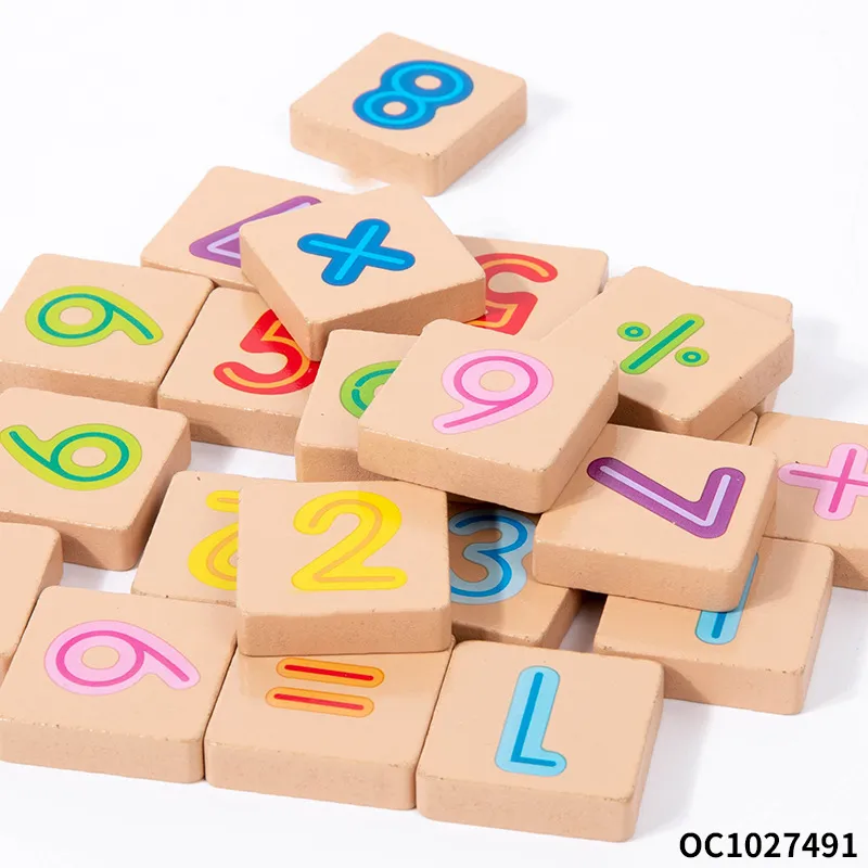 Montessori Wooden Jigsaw Puzzle Early Educational Board Animal Math Number Toy for Kids Cognition Matching &amp; Counting Puzzle