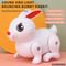 Wholesale Hot Selling Baby Flashing LED Light up Rabbit Dolls Battery Operated Animals Musical Electric Toy for Kids