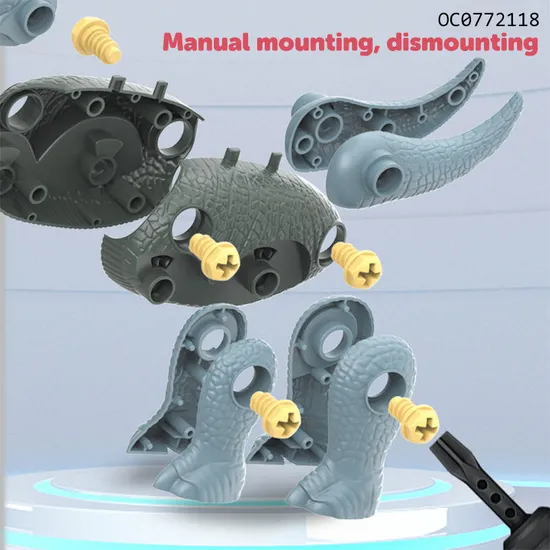 Building Block Plastic DIY Assemble Dinosaur Puzzle Model Toys for Kids