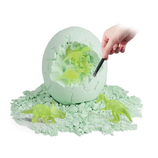 Dinosaur Eggs Archaeological Educational Series Toys Sand Excavation Fossil Dig Tools Toy for Kids Playground with Luminous Dinosaur