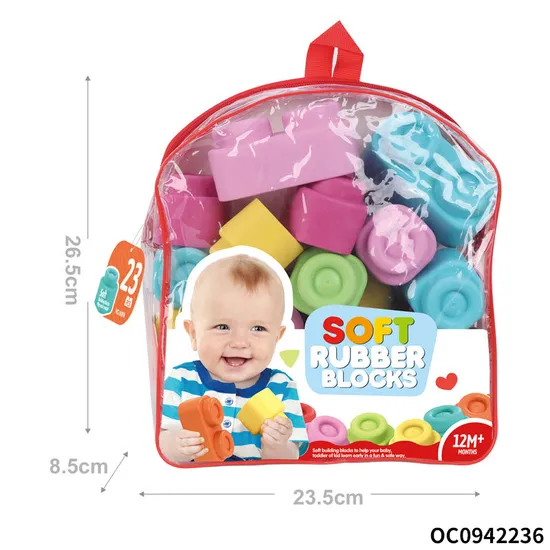 Wholesale Educational Montessori Popular DIY Baby Building Blocks Baby Soft Toy