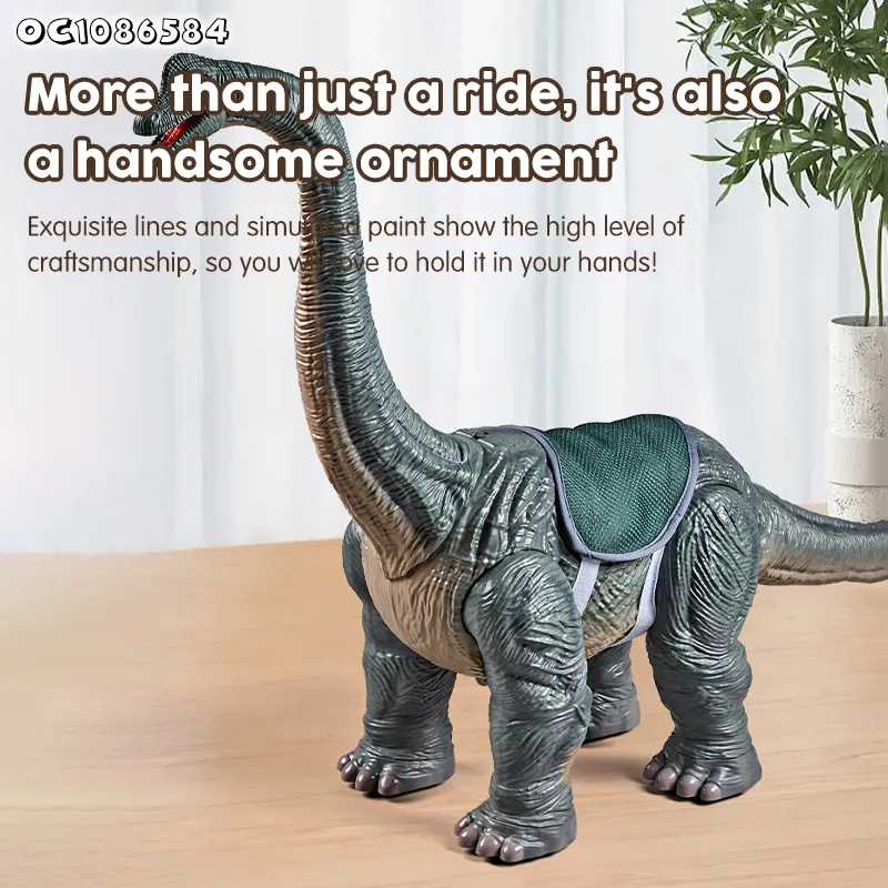 Large Kids Children Customized Realistic Animatronic Electric Ride on Walking Dinosaurs Car Toy with Light and Sound for Sale