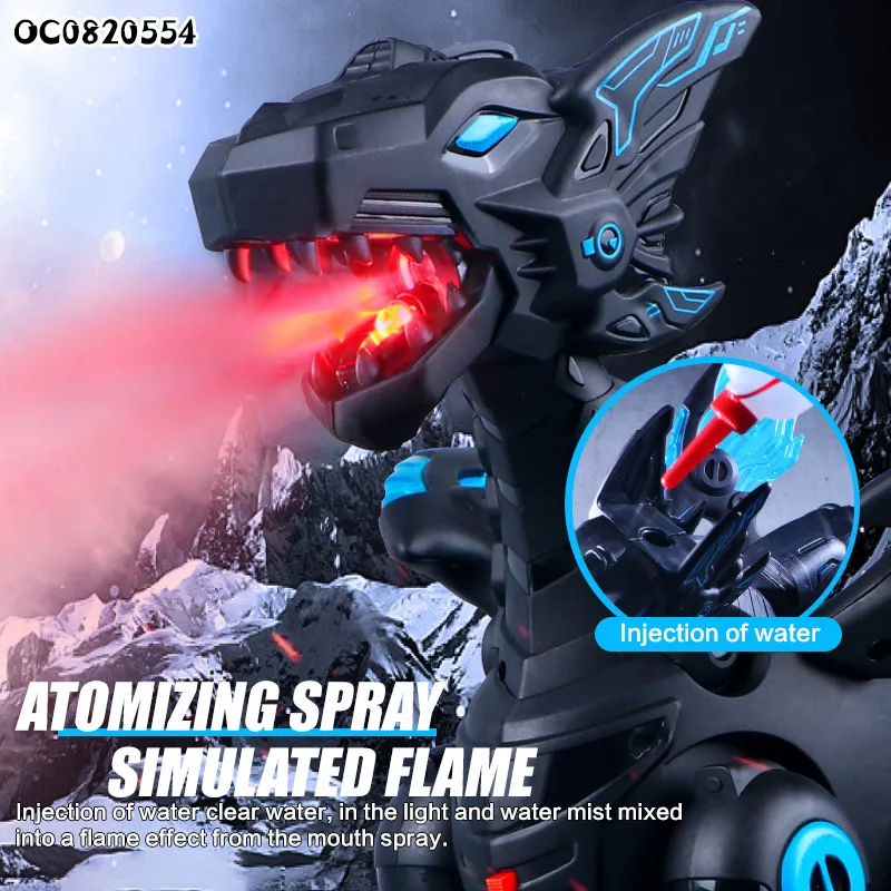 Wholesale Plastic Electronic Walking Dinosaur Toys with Water Mist Spray