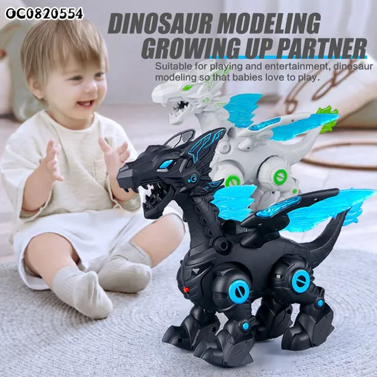 Wholesale Plastic Electronic Walking Dinosaur Toys with Water Mist Spray