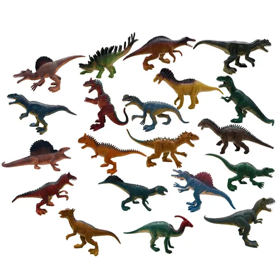20 PCS Small OEM PVC Simulation Rubber Animals Dinosaur Toys for Sale